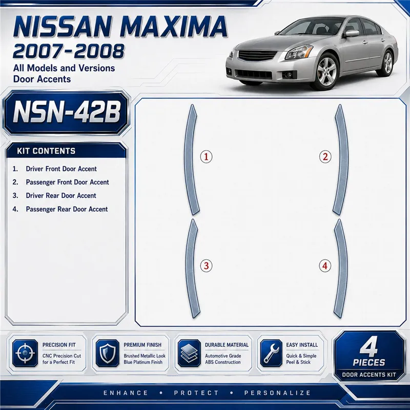 Nissan Maxima 2007-2008 Doors Accent kit de molduras interiores para salpicadero