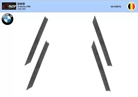 BMW 3 Series E46 04.98-12.04 3D Interior Dashboard Trim Kit Dash Trim Dekor 4-Parts