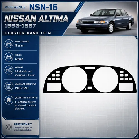 Nissan Altima 1993-1997 Cluster, 1 delen set interieur dashboard decoratieset dashboard decor