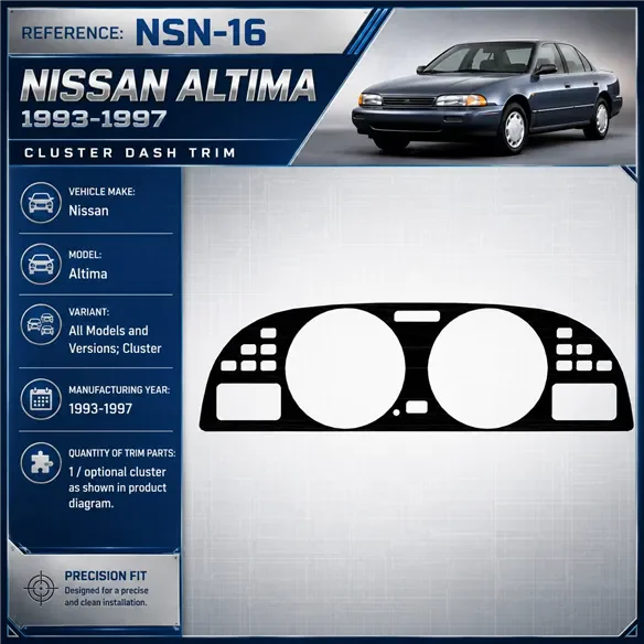 Nissan Altima 1993-1997 Cluster, 1 delen set interieur dashboard decoratieset dashboard decor