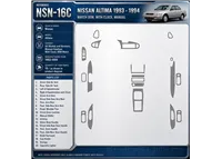 Nissan Altima 1993-1994 boîte manuelle, avec watches, OEM Match, 19 pièces kit décoration intérieure tableau de bord