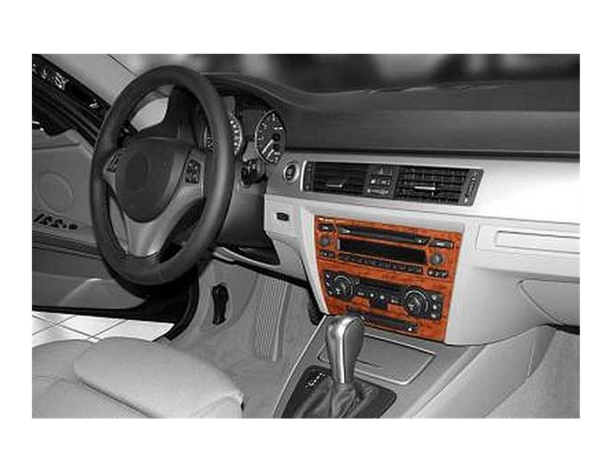 BMW 3 Reeks E90 01.06-12.10 3M 3D Binnendashboard Sier Kit Dashboard Sier Dekor 18-Delen