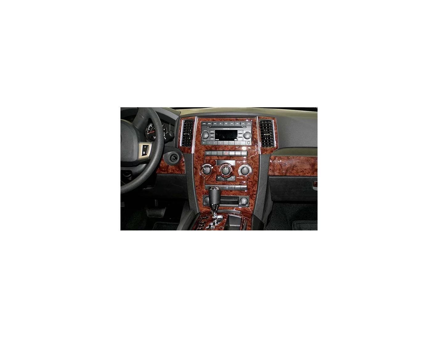 Jeep Grand Cherokee 2008-2010 Full Universal Set BD innenausstattung armaturendekor cockpit dekor - 1- Cockpit Dekor Innenraum