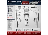 Audi A4 B8 Typ 8K 2009-2015 kit rivestimento cruscotto e interni 3D 34 pezzi