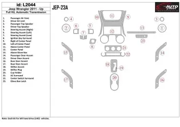 Jeep Wrangler 2011-UP Automatic Gearbox Decor de carlinga su interior