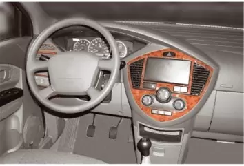 Kia Carens 07.02-10.06 3D Decor de carlinga su interior del coche 6-Partes
