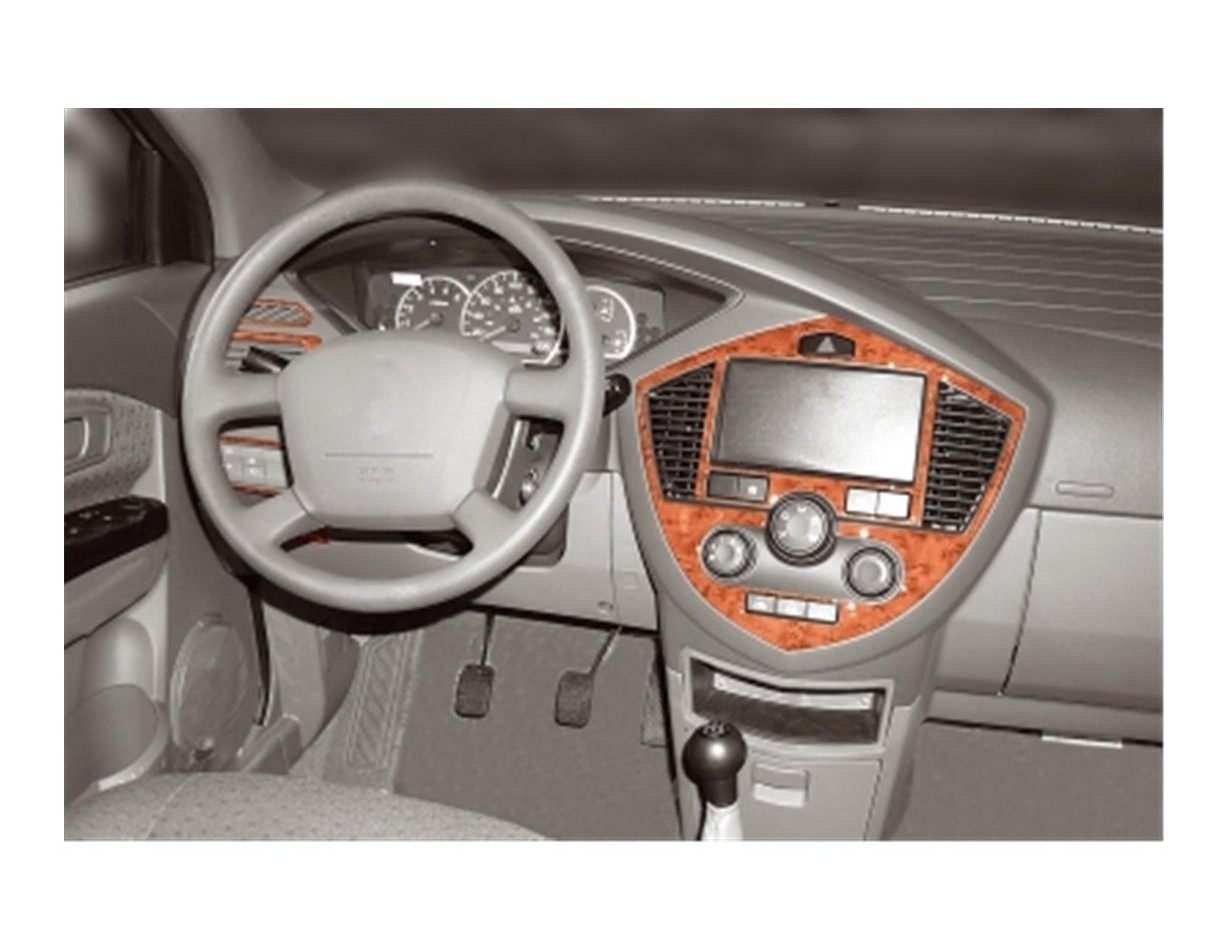 Kia Carens 07.02-10.06 3D Decor de carlinga su interior del coche 6-Partes