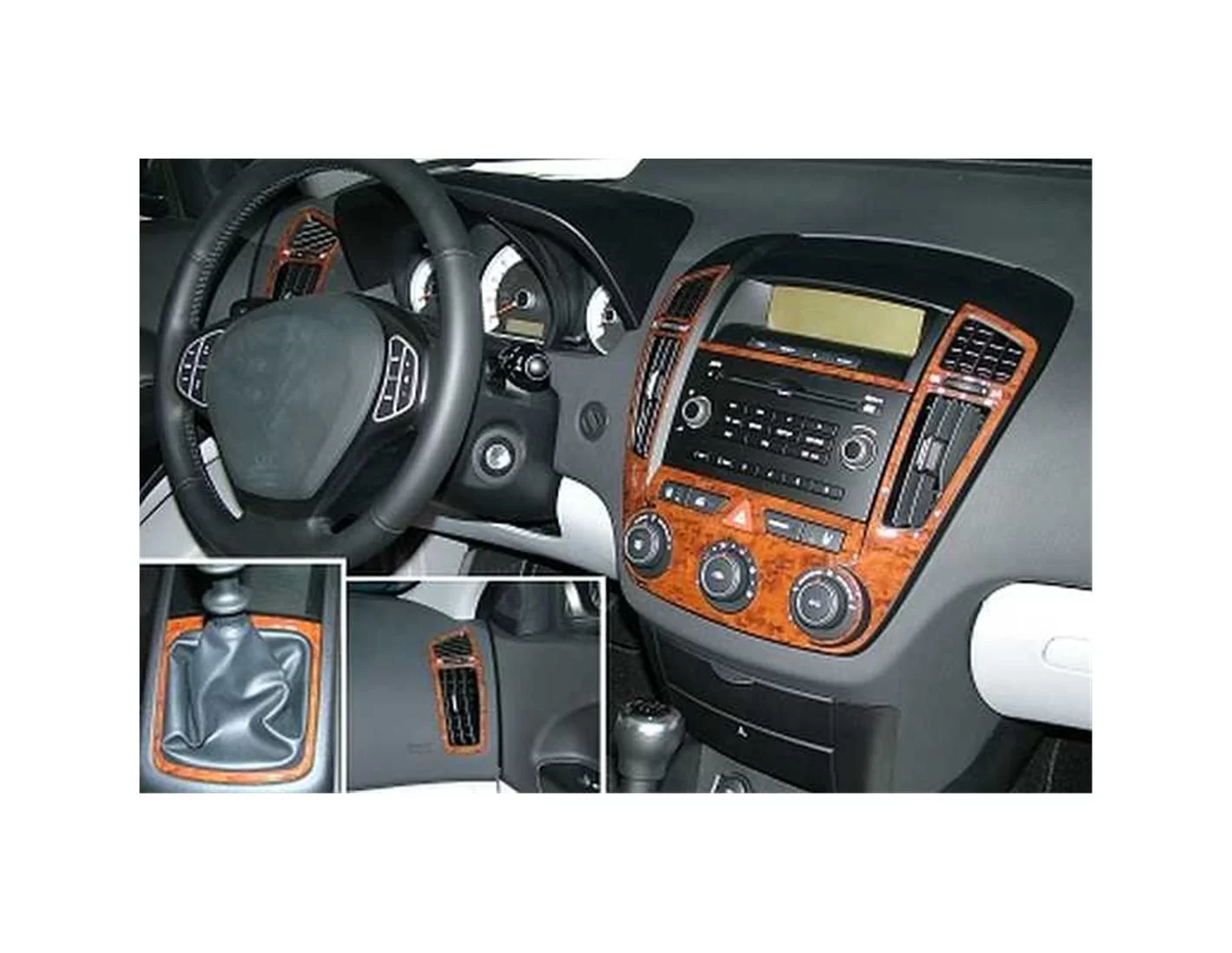 Kia Cee'd 01.2007 Kit Rivestimento Cruscotto all'interno del veicolo Cruscotti personalizzati 8-Decori