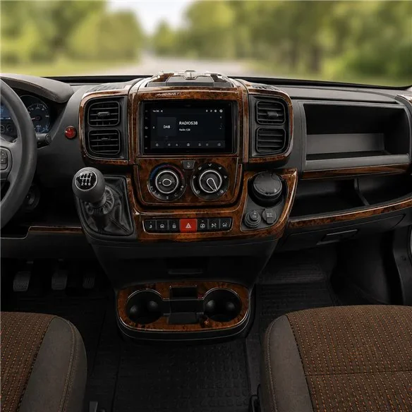 Fiat Ducato 2022 3D dashboard trim kit, 27 parts