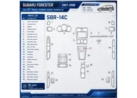 Subaru Forester 2007-2008 kit complet, boîte manuelle boîte, boîte manuelle AC kit décoration intérieure tableau de bord