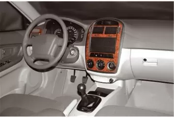 Kia Cerato LX HB 05.04-03.07 3D Decor de carlinga su interior del coche 7-Partes