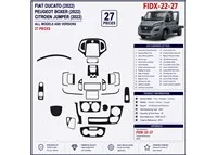 Fiat Ducato 2022 kit salpicadero 3D, 27 piezas