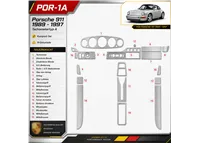Porsche 911 1989-1997 Gearsometer Type A kit rivestimento cruscotto e interni 3D