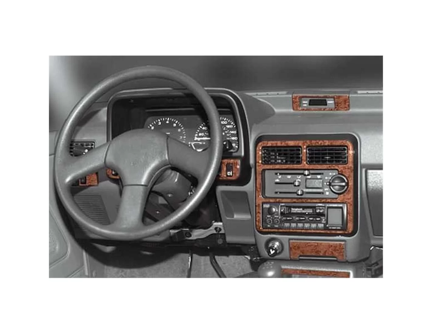 Kia Pride 03.1995 3M 3D Interior Dashboard Trim Kit Dash Trim Dekor 17-Parts