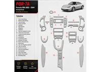 Porsche 996 2002-2004 set completo kit rivestimento cruscotto e interni 3D