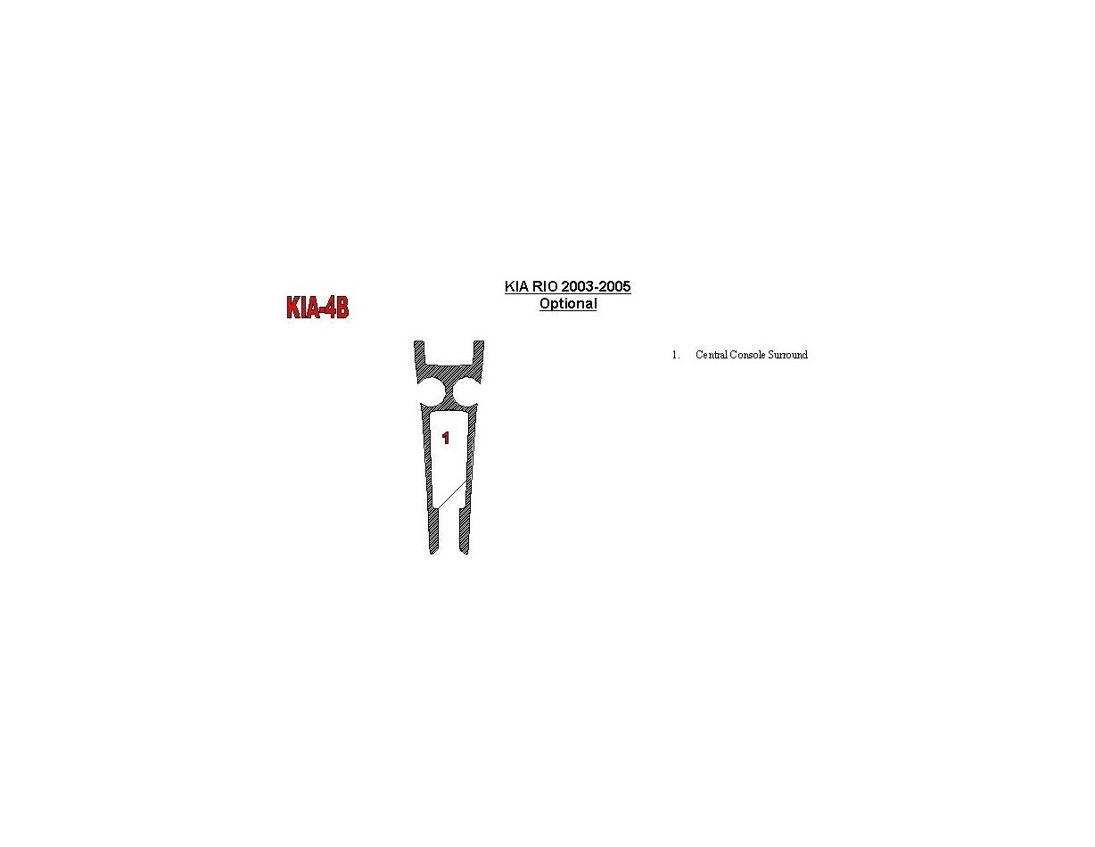 Kia Rio 2003-2005 Options BD Kit la décoration du tableau de bord - 1 - habillage decor de tableau de bord