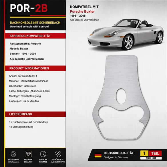 Porsche Boxter 1998-heden Overhead interieur dashboard decoratieset dashboard decor
