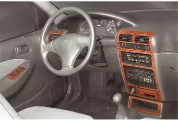 Kia Sephia 09.93 - 05.953D Inleg dashboard Interieurset aansluitend en pasgemaakt op he 12 -Teile