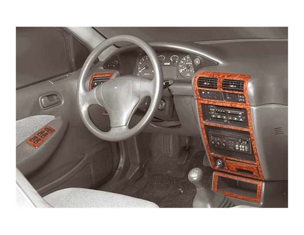 Kia Sephia 93-95 Kit la décoration du tableau de bord 12-Pièce - 1 - habillage decor de tableau de bord