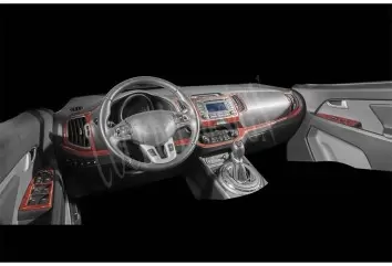Kia Sportage 01.2011 3D Inleg dashboard Interieurset aansluitend en pasgemaakt op he 15 -Teile