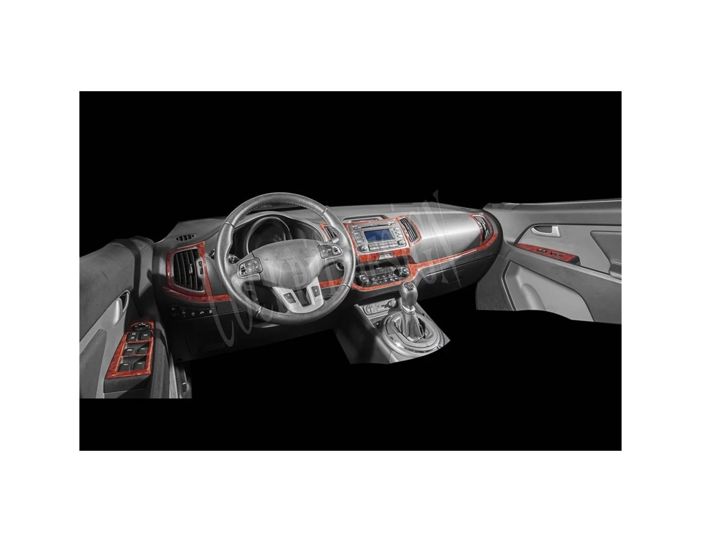 Kia Sportage 01.2011 3D Decor de carlinga su interior del coche 15-Partes