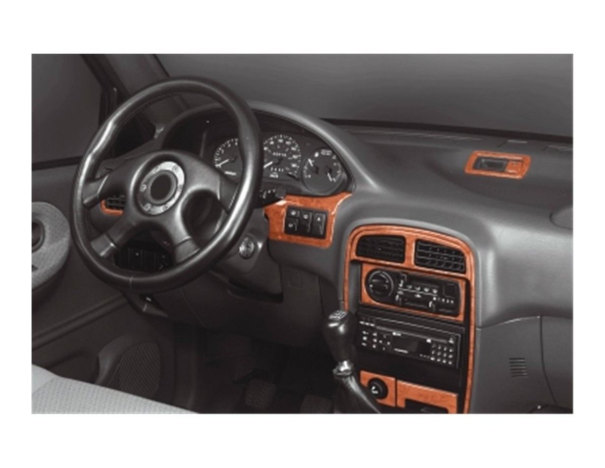 Kia Sportage 09.94 - 09.99 3D Inleg dashboard Interieurset aansluitend en pasgemaakt op he 19 -Teile