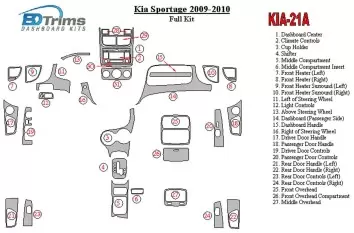 KIA Sportage 2009-2010 Full Set Cruscotto BD Rivestimenti interni