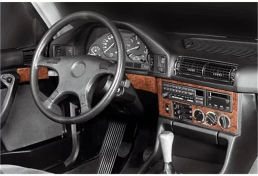 BMW 5 Series E34 88-95 Armaturendekor Cockpit Dekor 22-Teilige