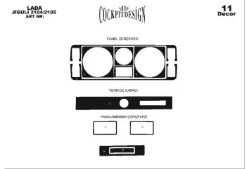 Lada Jiguli 2104-2105 1980 3M 3D Interior Dashboard Trim Kit Dash Trim Dekor 11-Parts