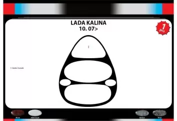 Lada Kalina 2007 Kit la décoration du tableau de bord 1-Pièce - 1 - habillage decor de tableau de bord