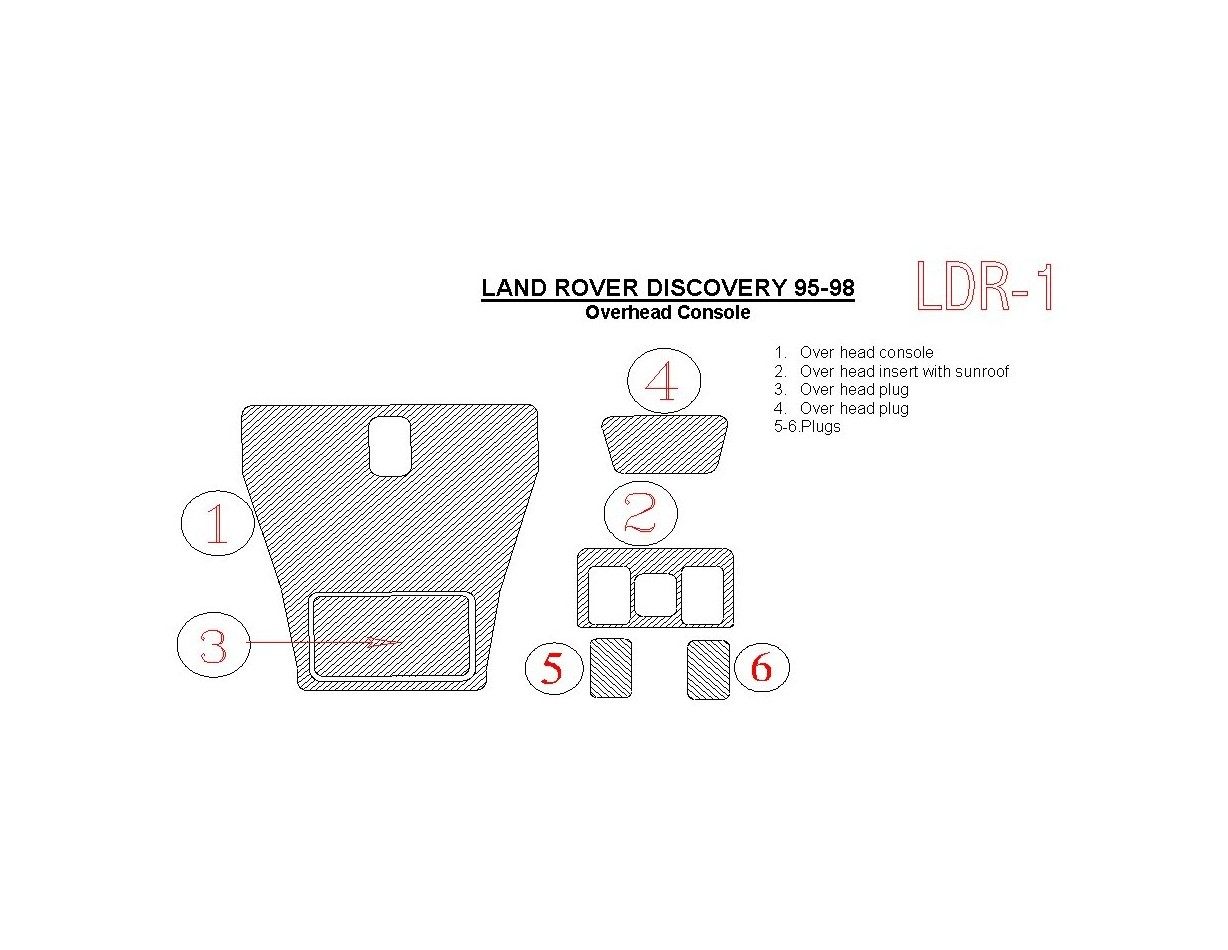 Land Rover Discovery 1995-1998 Automatic Gearbox, Basic Set, Without OEM BD Interieur Dashboard Bekleding Volhouder