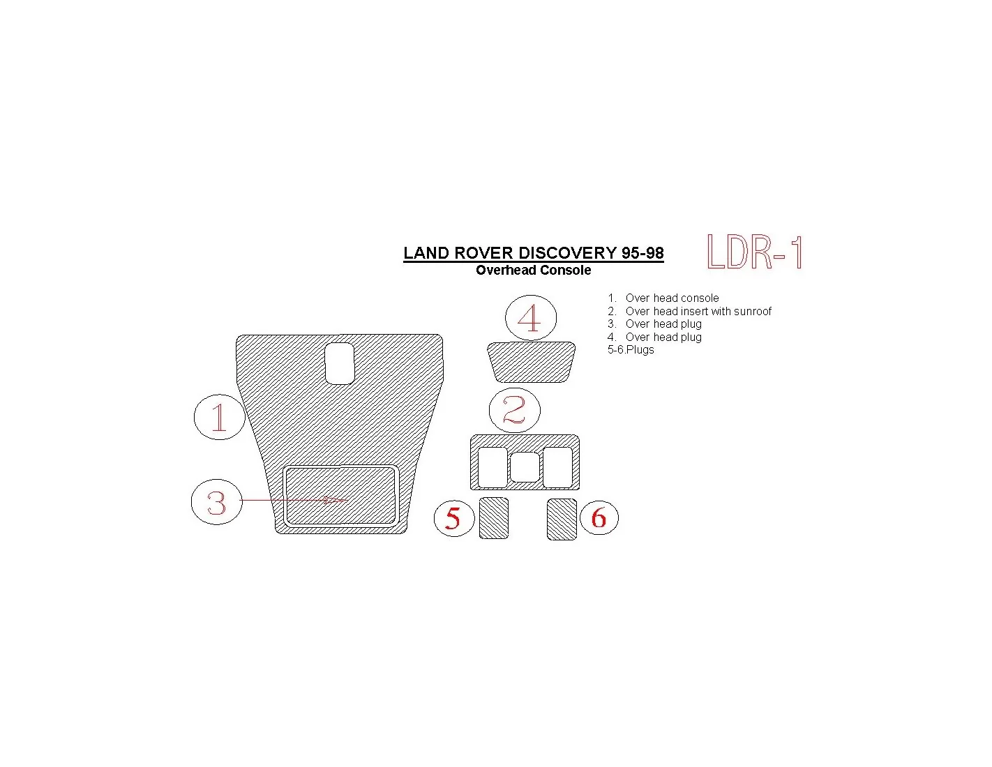 Land Rover Discovery 1995-1998 Automatic Gearbox, Basic Set, Without OEM Interior BD Dash Trim Kit