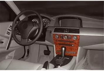 BMW 5 Series E60-E61 07.03-11.09 3D Decor de carlinga su interior del coche 8-Partes