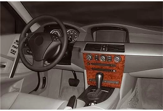 BMW 5 Series E60 - E61 07.03 - 11.09 3D Inleg dashboard Interieurset aansluitend en pasgemaakt op he 8 -Teile