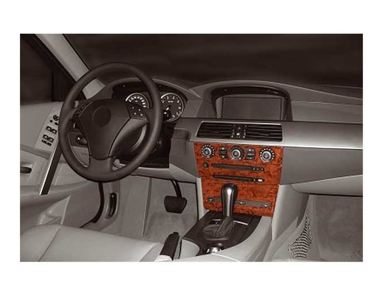 BMW 5 Series E60-E61 03-11.09 Mittelkonsole Armaturendekor Cockpit Dekor 8-Teilige - 1- Cockpit Dekor Innenraum