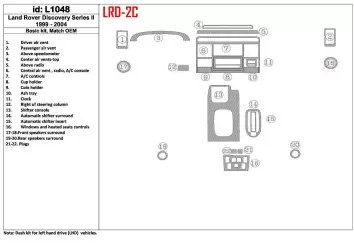 Land Rover Discovery 1999-2004 Basic Set, Without OEM BD Interieur Dashboard Bekleding Volhouder