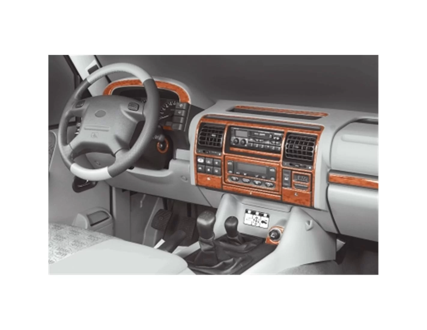 Land Rover Discovery II TD5 10.98 - 12.04 3D Inleg dashboard Interieurset aansluitend en pasgemaakt op he 24 -Teile