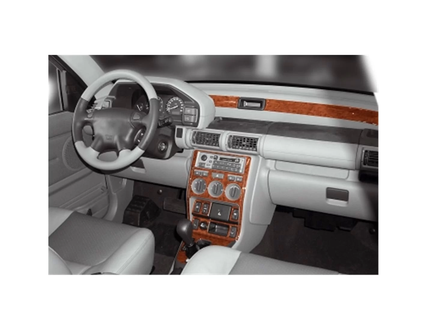 Land Rover Freelander I 08.00 - 12.03 3D Inleg dashboard Interieurset aansluitend en pasgemaakt op he 10 -Teile