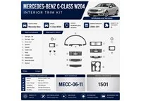 Mercedes C-Class W204 2006-2011 3D kit décoration intérieure tableau de bord 11 pièces