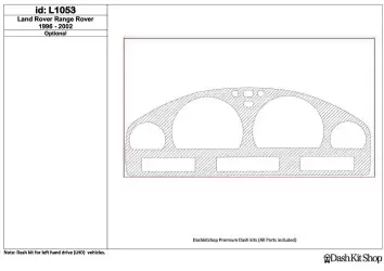 Land Rover Range Rover 1996-2002 Cluster, 1 Pc Interior BD Dash Trim Kit