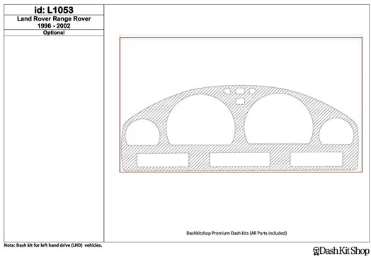 Land Rover Range Rover 1996-2002 Cluster, 1 Pc BD innenausstattung armaturendekor cockpit dekor - 1- Cockpit Dekor Innenraum