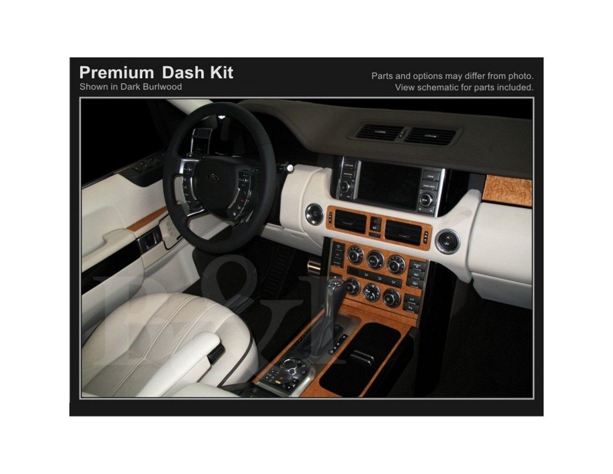 Land Rover Range Rover 2007-2009 Full Set, Automatic Gear Interior BD Dash Trim Kit