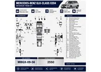 Mercedes-Benz GLK X204 2009-2016 3D Interior Dashboard Trim Kit Dash Trim Dekor 56-Parts