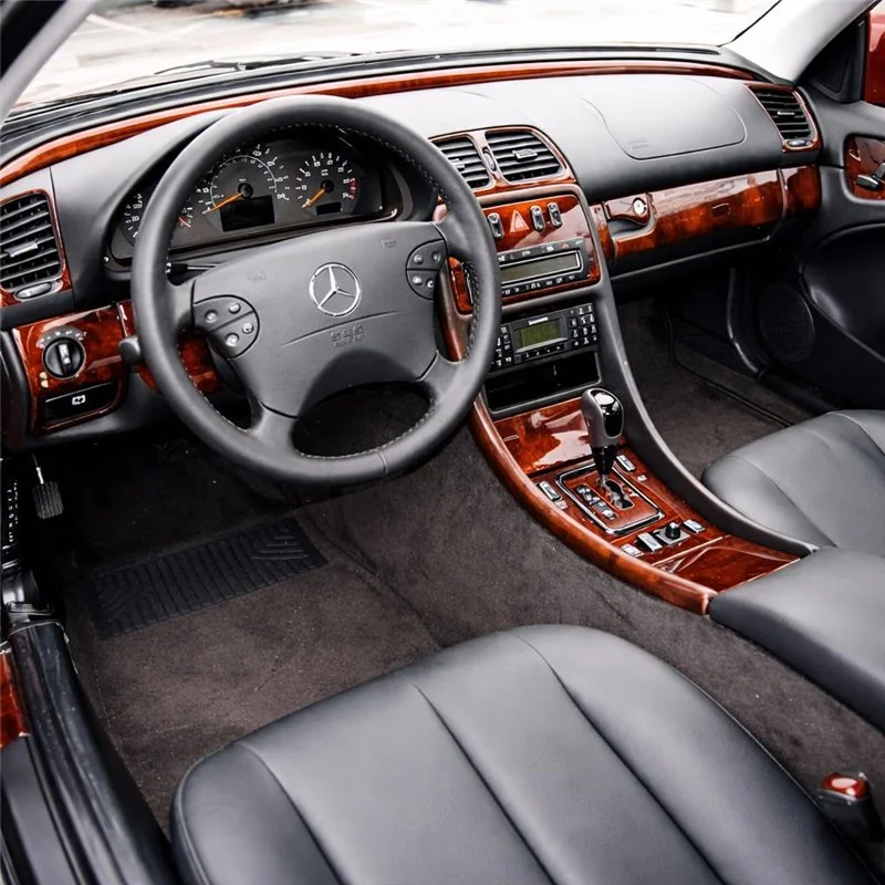 Mercedes Benz W208 CLK-Cabrio 1997-2003 kit 3D de molduras interiores para salpicadero 19 piezas
