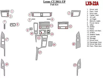 Lexus CT 2011-UP Interior BD Dash Trim Kit