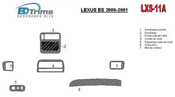 Lexus ES 2000-2001 Full Set, OEM Compliance Decor de carlinga su interior