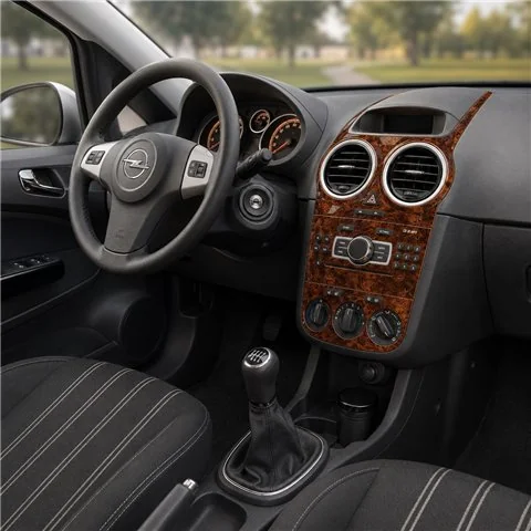 Opel Corsa D 2007-in poi kit rivestimento cruscotto e interni 3D 13 pezzi