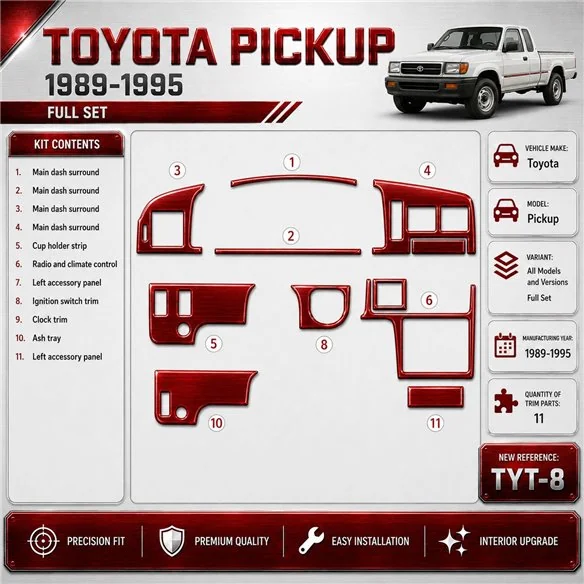 Toyota 4 Runner 1989-1995 3D Cockpit Dekor Interieurleisten Set 11-teilig