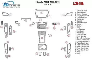 Lincoln MKT 2010-2012 Full Set Decor de carlinga su interior