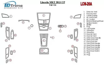 Lincoln MKT 2013-UP Ensemble Complet BD Décoration de tableau de bord